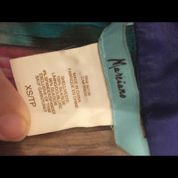 Marciano Exquisite Watercolor Silk Sheer Tank - Picture 8 of 8